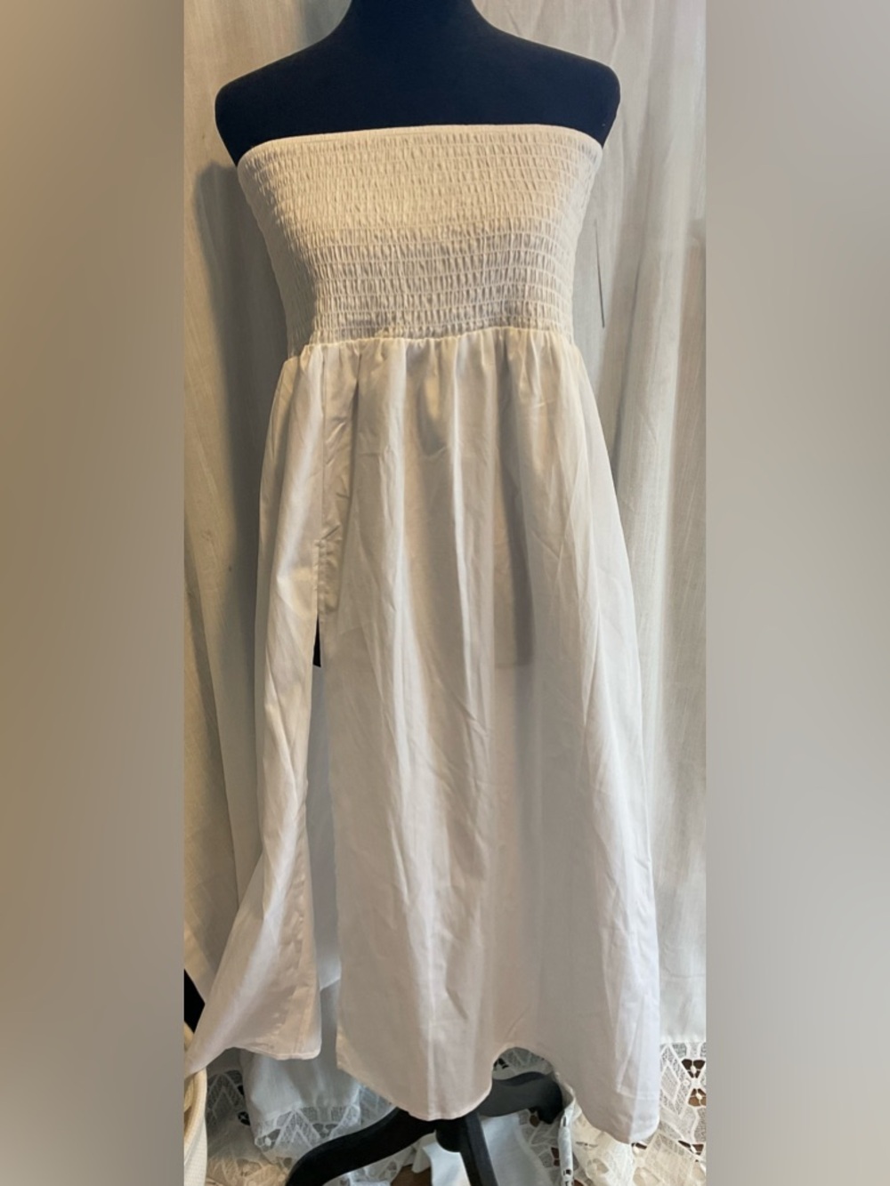 Women’s white Dress or Maxi Skirt-Medium